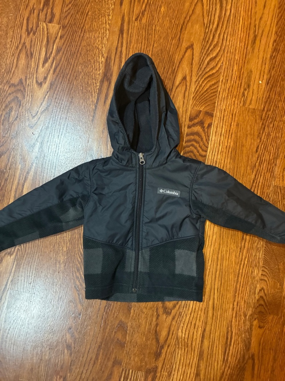 Columbia Black Hooded Windbreaker Jacket